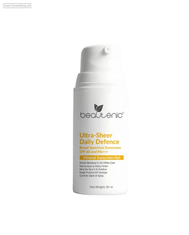 Beautenic Ultra Sheer Daily Defence Mineral SPF 60 Sunscreen 50ml