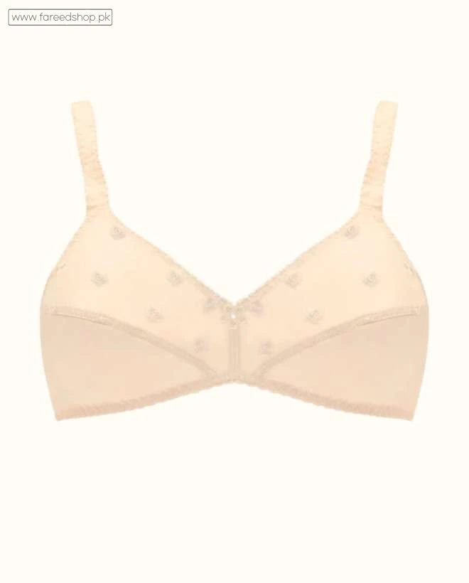 BeBelle Women's Xclence Embroidered Cotton Bra - Skin