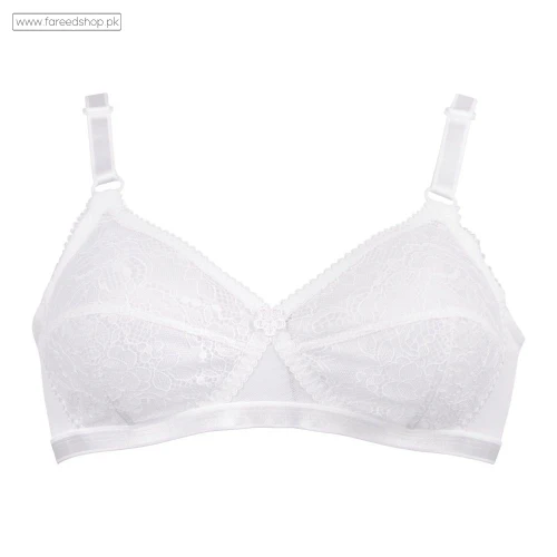 BeBelle X-Over Lace Bra – White thumb