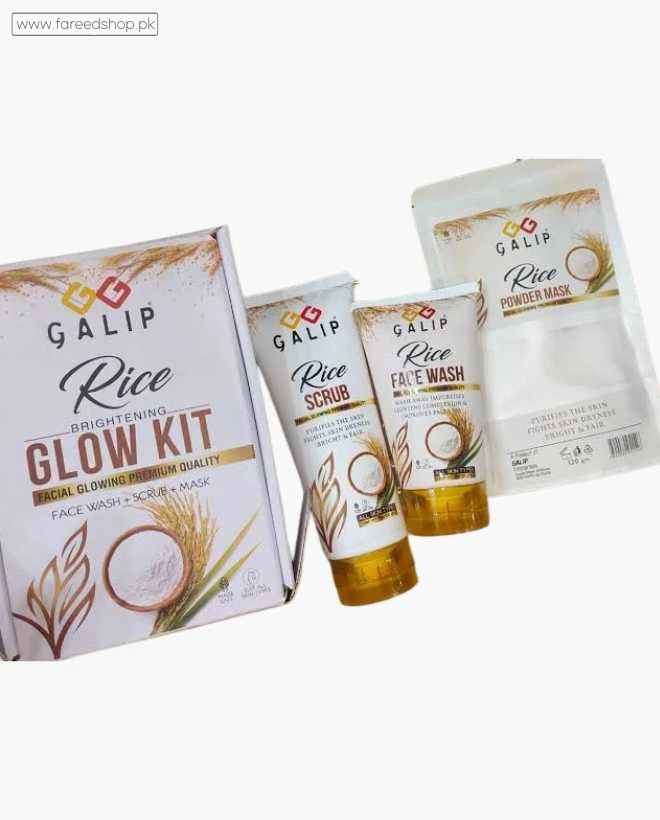 Galip Rice Kit (Powder Mask, Scrub, Face Wash) in Pakistan thumb