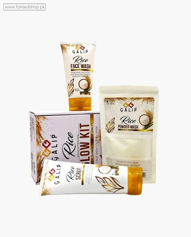 Galip Rice Kit (Powder Mask, Scrub, Face Wash) in Pakistan thumb