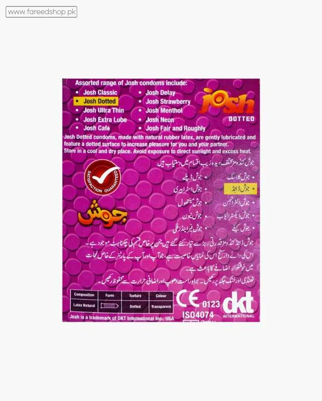 Josh Dotted Condom, 3 Pieces thumb