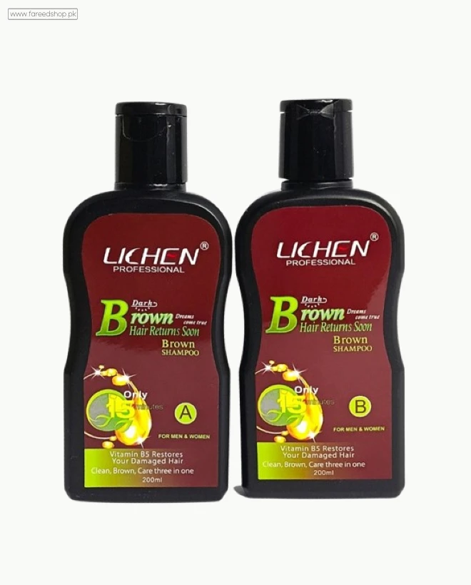 Lichen Dark Brown Hair Color Shampoo 200ml thumb