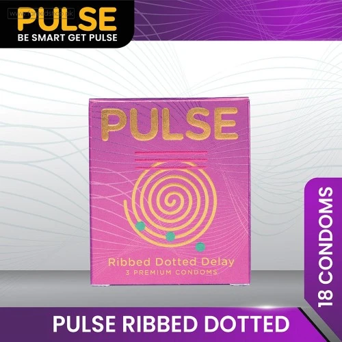Pulse Ribbed Dotted Delay Premium Condoms - Shop Online