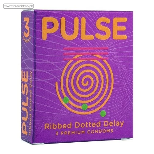 Pulse Ribbed Dotted Delay Premium Condoms - Shop Online