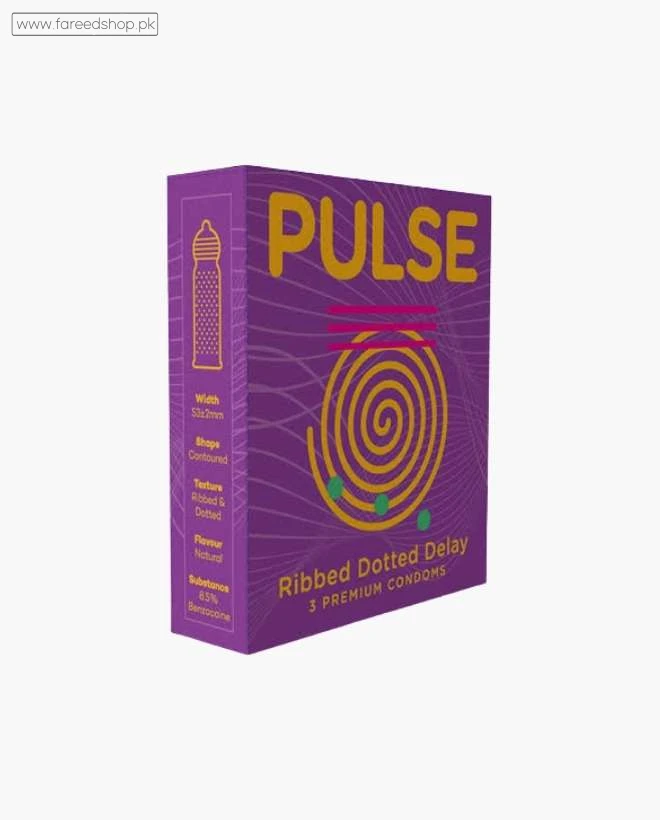 Pulse Ribbed Dotted Delay Premium Condoms thumb