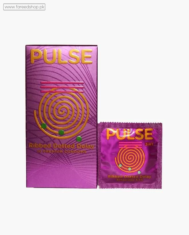 Pulse Ribbed Dotted Delay Premium Condoms thumb