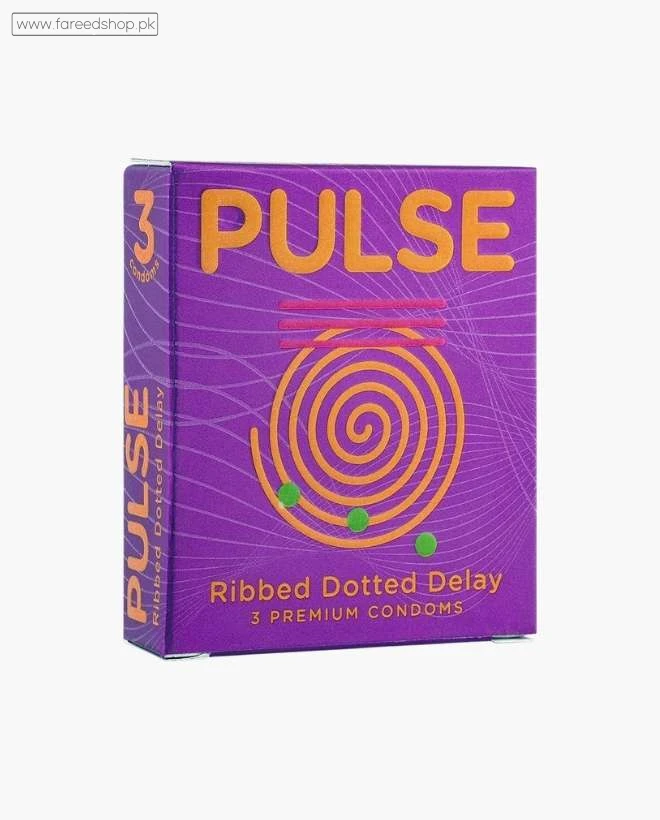 Pulse Ribbed Dotted Delay Premium Condoms